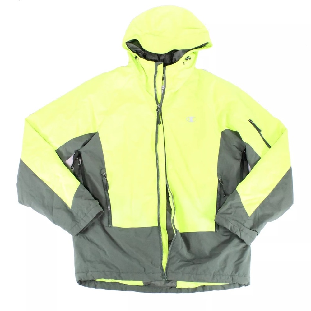Lime Green w/ white&grey Windbreaker